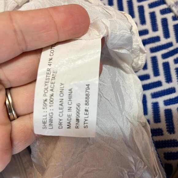 Shoshanna‎ Women's Blue & White Brandt Dress RTR Size 12 - Picture 9 of 11